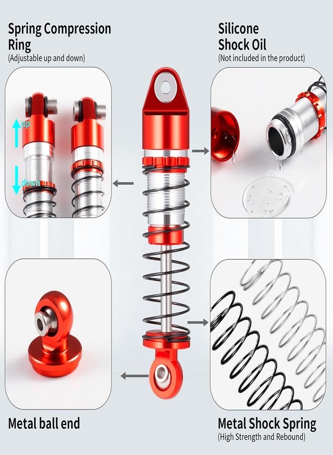 RCLIONS RC Car Shocks 36mm Oil Shock Absorber for AXIAL SCX24 1/24th RC Crawler Car Upgrade Parts - Image 3